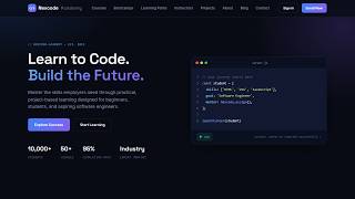 How to Create a Online Coding Academy website in HTML CSS and Javascript | Source Code