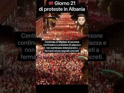 Video Giorno 21 di proteste in Albania e i media Italiani MUTI