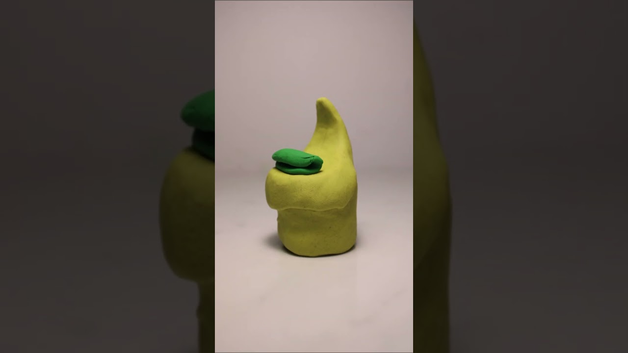 Super Magic transformation of yellow clay stop motion animation