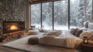 Gentle Fire Glow and Snowy Bliss – Relaxing ASMR for Peaceful Slumber and Inner Peace