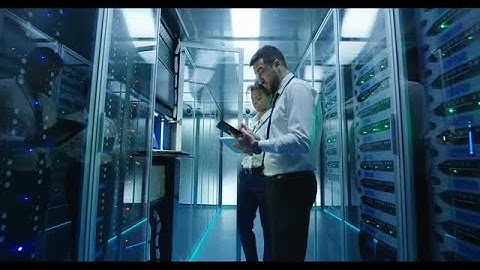 Colleagues Working In Data Center Stock Video