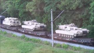 Two Trains Carrying a total of 36 US Tanks in Romania