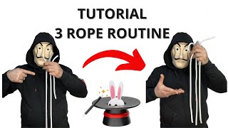 Amazing Tutorial 3 Rope Trick 🎩🪄 #magic #tricks #tutorial #agt #viral #trending #viralvideo