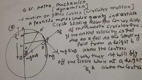 Motion on plane curve (circular motion) bsc class dynamics video 16