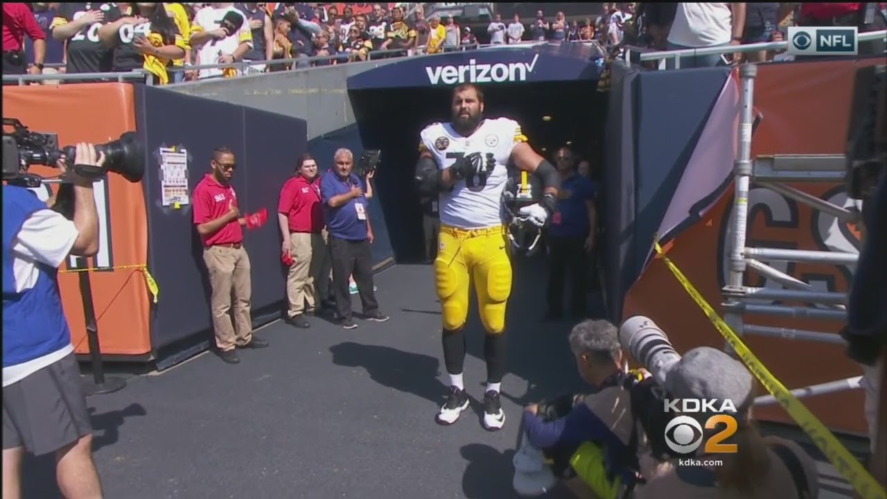 LOOK: This is where the Steelers actually were for national anthem before game