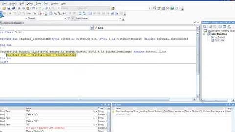 Visual Basic 2008 - Error Handling