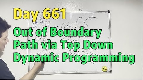 Day 661  - Teaching Kids Programming - Out of Boundary Path: Top Down DP (Recursion Memoization/DFS)