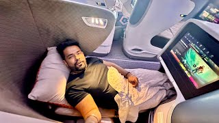 Most Luxurious SINGAPORE AIRLINES BUSINESS CLASS with 5 star Dining |