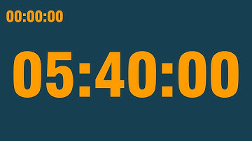 5 hour 40 minute timer (with end alarm, time elapsed and progress bar)