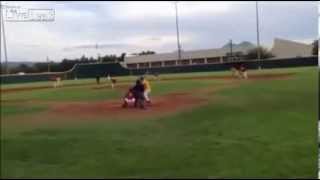 Can you watch this footage of a baseball hitting a man in the face without jumping