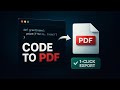 Export Code from Visual Studio Code to PDF (1-Click Method!)