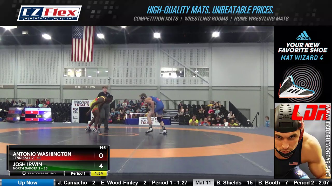 Mat 1 145 Antonio Washington Tennessee 2 Vs Josh Irwin North Dakota 2