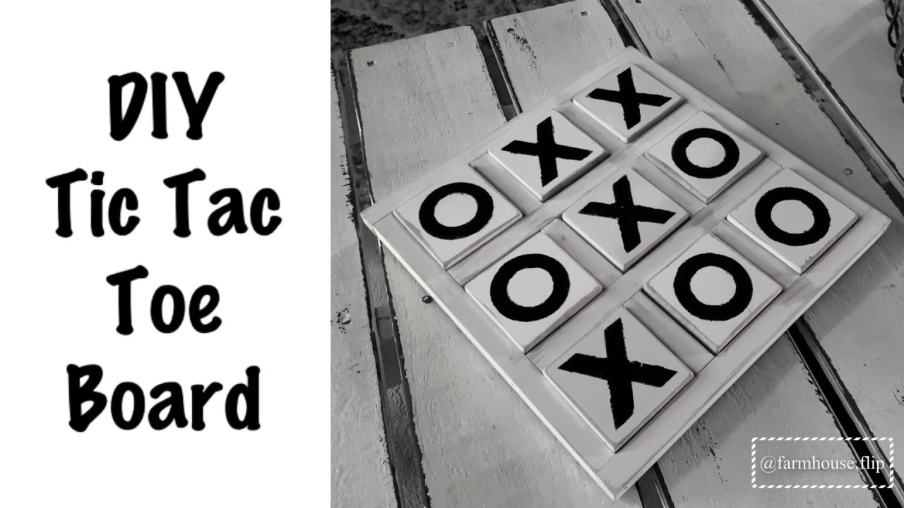 Easy DIY Tic-Tac-Toe Board Game - Modern Glam - DIY