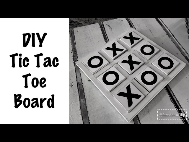 Craft Lyrics 5x5 Wood Tic Tac Toe - Coffee Table Puzzle Living