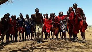 Improvisation dance with Maasai of Amboseli