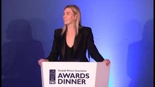 Carly Telford pays tribute to Emma Hayes at FWA gala dinner