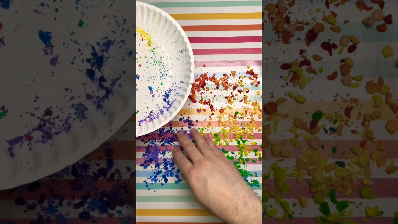 Рисование плавлеными мелками | Весёлое и красочное весеннее творчество! 🖍️ 