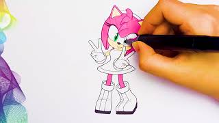 Coloring AMY - SONIC the HEDGEHOG 🎨 by Coloring Universe 537 views 13 days ago 4 minutes, 46 seconds