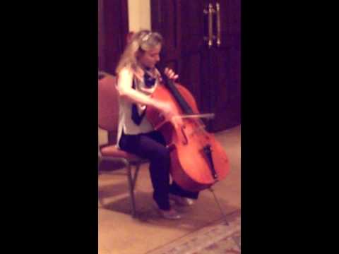 Cellist Maja Bogdanovic Playing Bach at Maestro Circle Luncheon