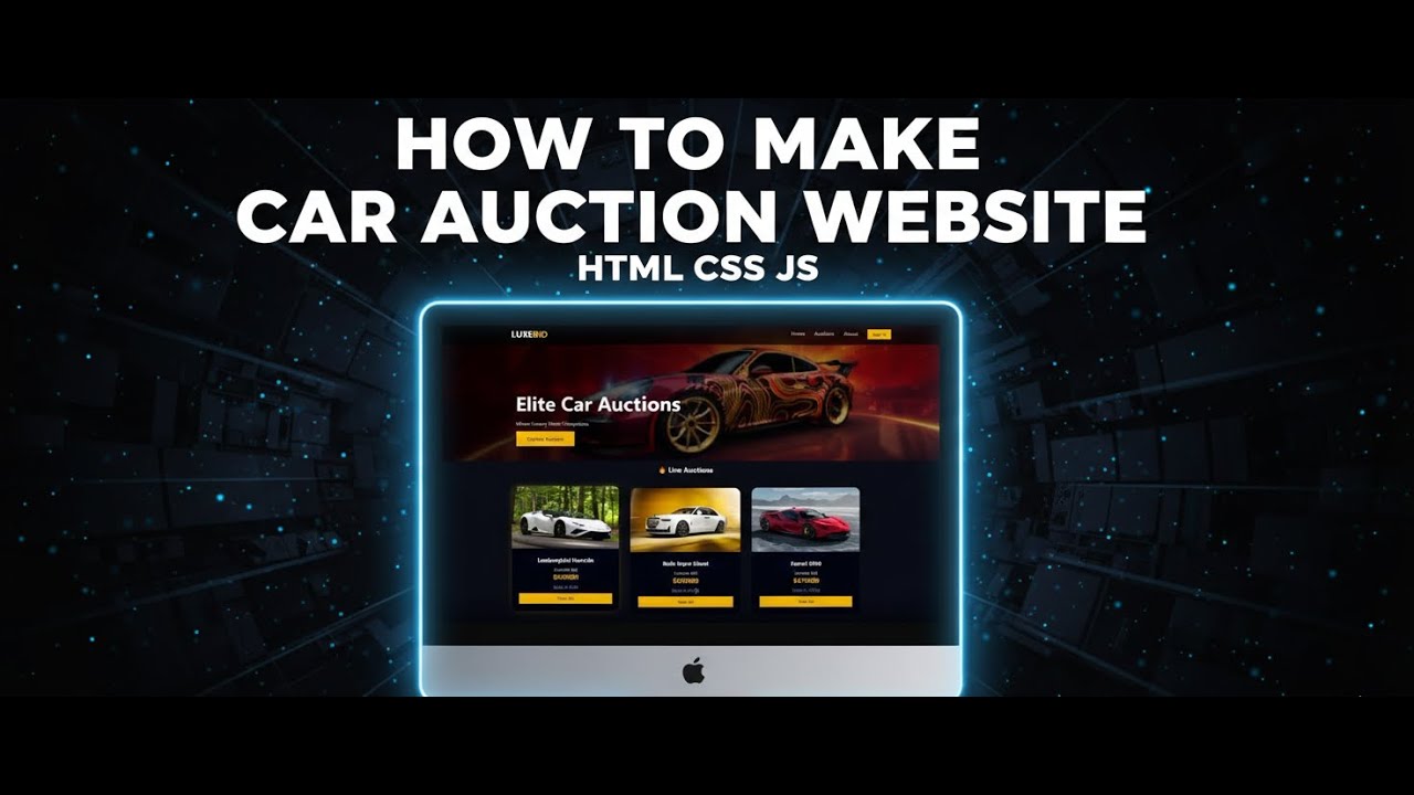 How To Make Car Auction Website Using HTML CSS JavaScript | Online Car ...