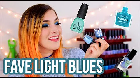 My Favorite Light Blue Nail Polishes (turquoise, periwinkle, mint, etc!) || KELLI MARISSA