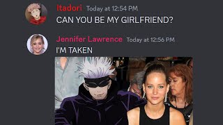 Itadori meets Jennifer Lawrence on Discord