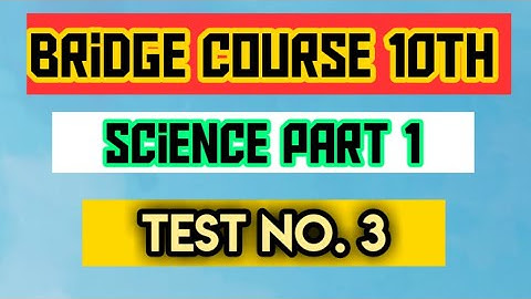 Science 1 || Test no. 3 || Bridge course 10th|| setu abhyas science test || #Studywithjosh