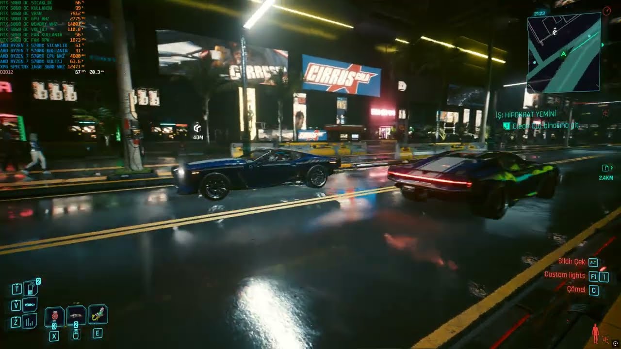 RTX 5060 8GB 4K ULTRA RT:ULTRA CYBERPUNK 2077 TEST