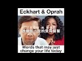 【新版 New】Beautiful lessons from Eckhart Tolle with Oprah Winfrey-艾克哈特與歐普拉改變您一生的受用智慧（中文字幕；附中英演講原文）