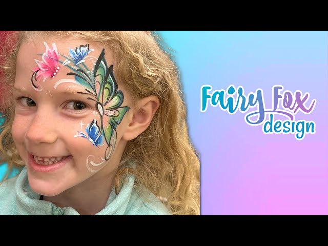 Easy Rainbow Butterfly Face Painting Tutorial 