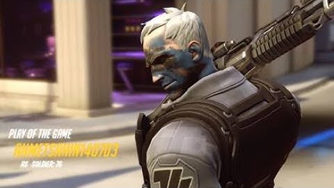 Random Soldier 76 quadruble Kill Play Of The Game | Overwatch POTG