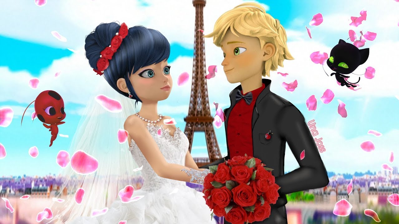 Ladybug Speededit: Miraculous Wedding Adrien and Marinette Marry - YouTube.