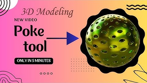 How to use  / Poke Tool  / 3D Modeling in maya /