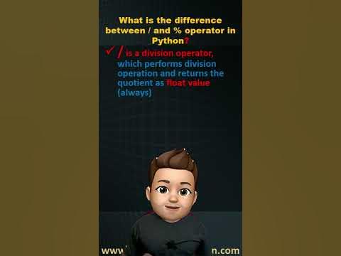 #39 What is the difference between and % operator in Python | Python ...