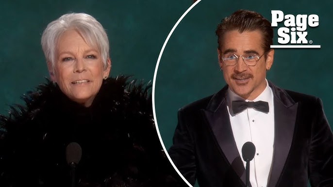 Colin Farrell reacts to Jamie Lee Curtis saying he gave her COVID at SAG  Awards 2025 - YouTube