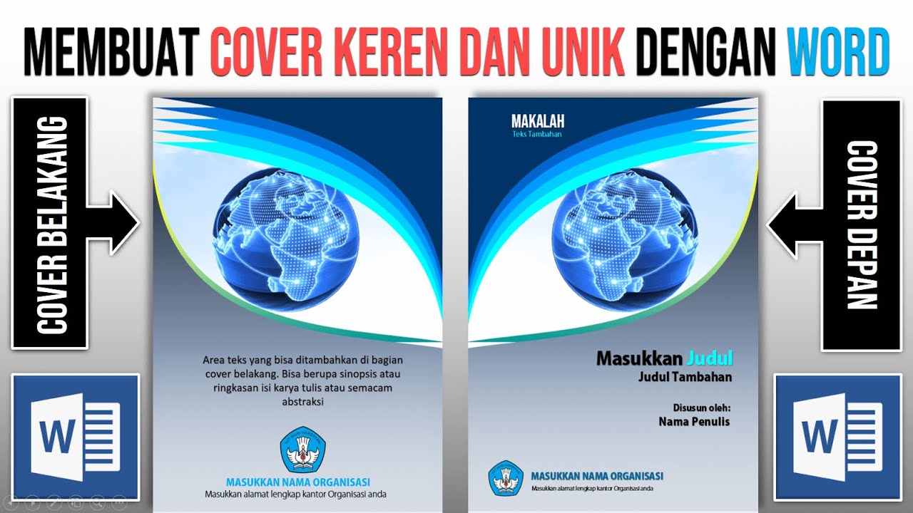 Cara Membuat Cover Dengan Word Cover Makalah Cover Laporan Cover Buku Teknik Komputer Buku Desain Grafis