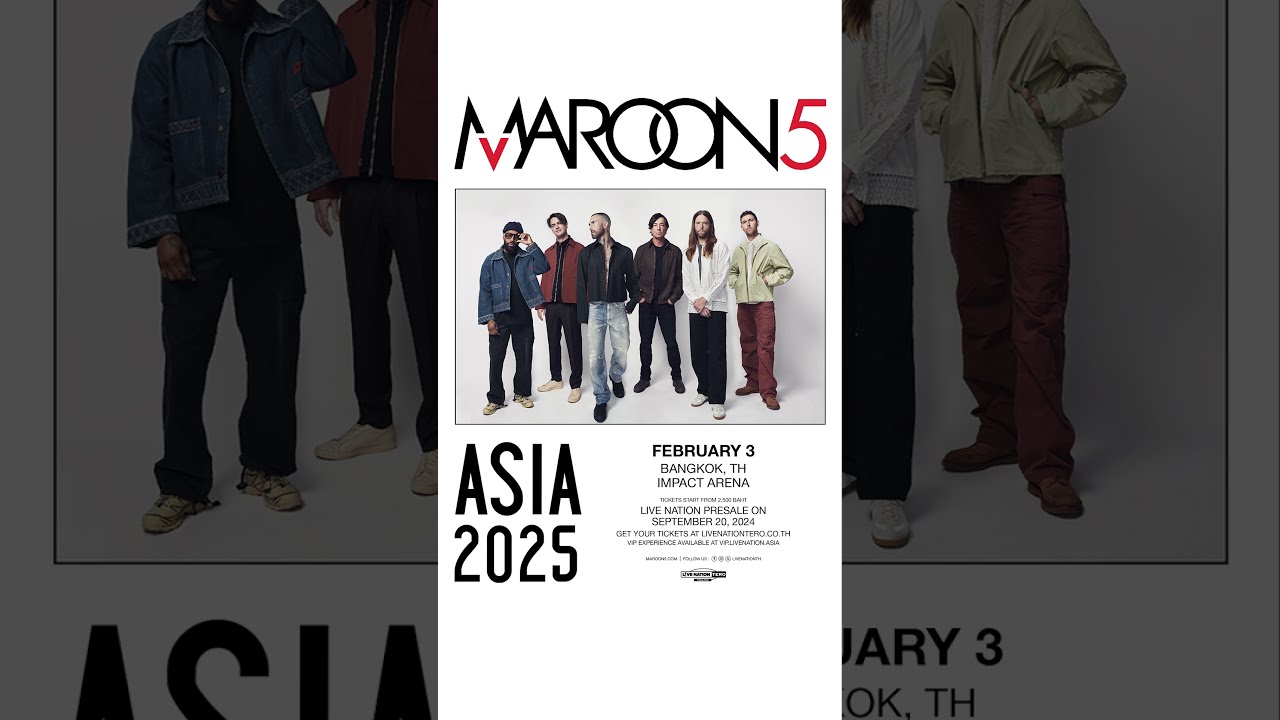 Maroon 5 Asia 2025 - Bangkok - YouTube