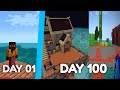 I Survived 100 day on a Raft in minecraft Hardcore (Hindi) #01