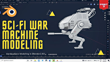 hard surface modeling in blender | SciFi Warmachine - part 3