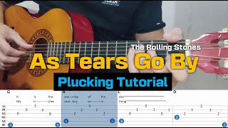 As Tears Go By By The Rolling Stones version 1 Beginner Plucking Tutorial