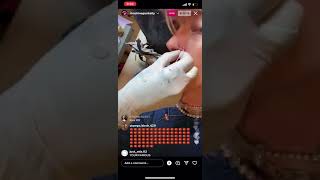 Colson getting nose pierced on Instagram live. ( please ignore the screen shots )