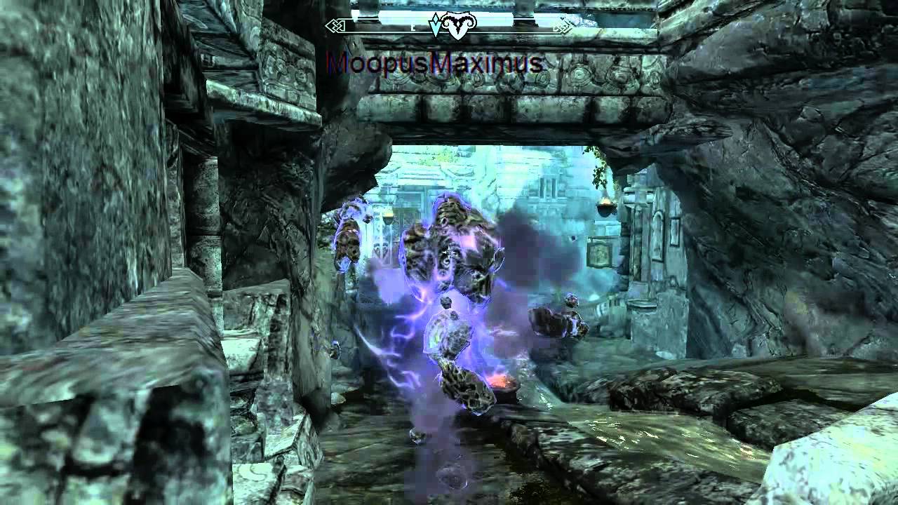 images Skyrim Storm Atronach Or Dremora Lord youtube