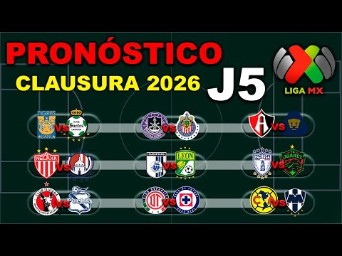 ⚽ El mejor PRONÓSTICO para la JORNADA 5 de la LIGA MX CLAUSURA 2026 | Análisis - Predicción