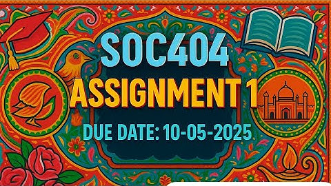 SOC404 Assignment 1 Solution | Pakistani Society and Culture | Spring 2025 | VU
