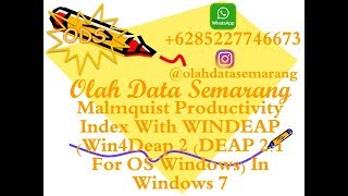 Malmquist Productivity Index With WINDEAP (Win4Deap 2 (DEAP 2.1 For OS Windows) In Windows 7 screenshot 5