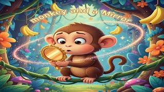 "🥰When Monkey Saw His Face in a Magical Mirror 😂 | Moral Story for Kids"