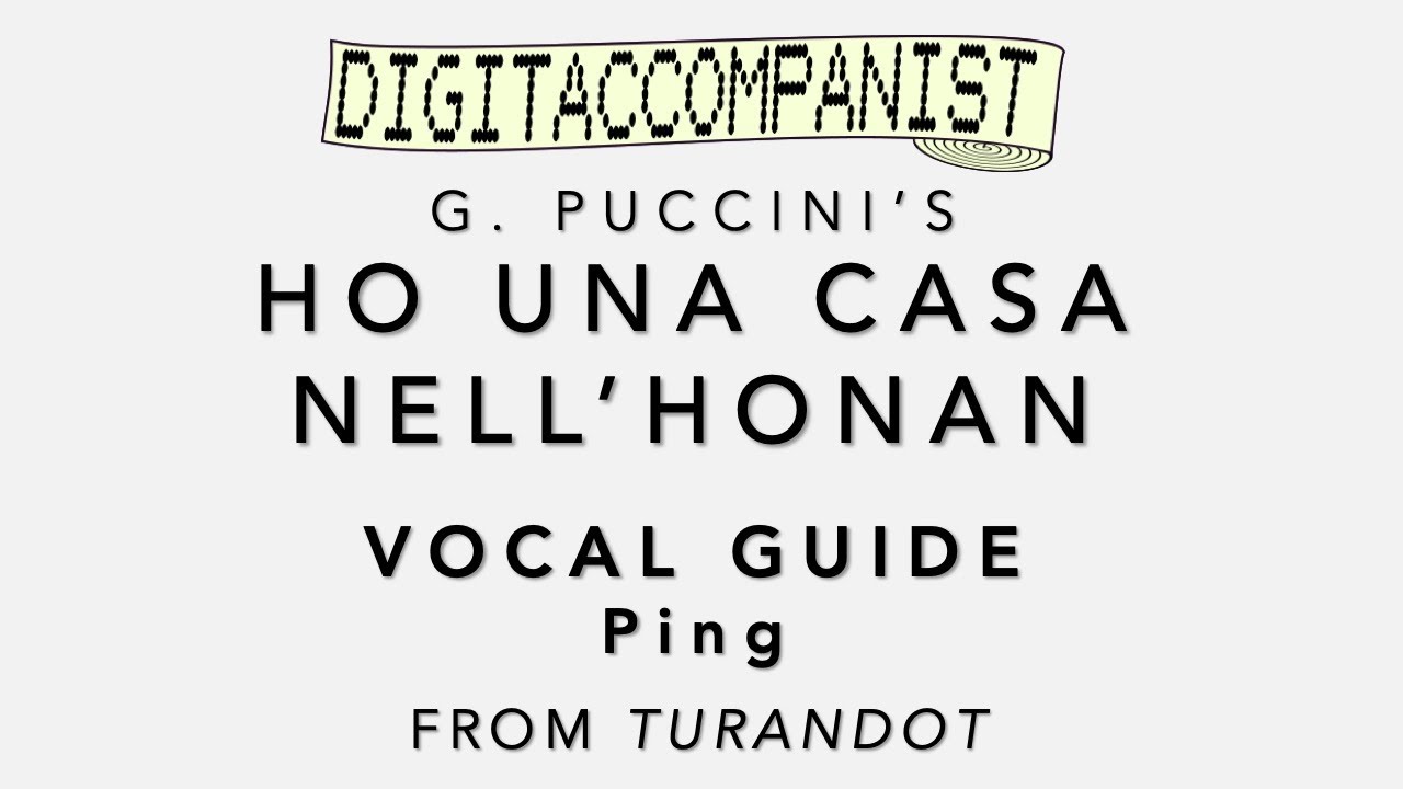 Ho una casa nell'Honan (Vocal Guide - Ping) – Digital Accompaniment