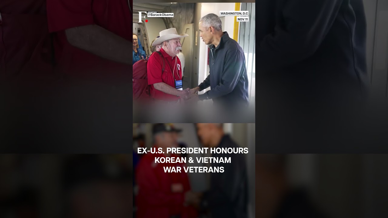 US: Barack Obama Surprises Veterans On Honor Flight To DC | N18G