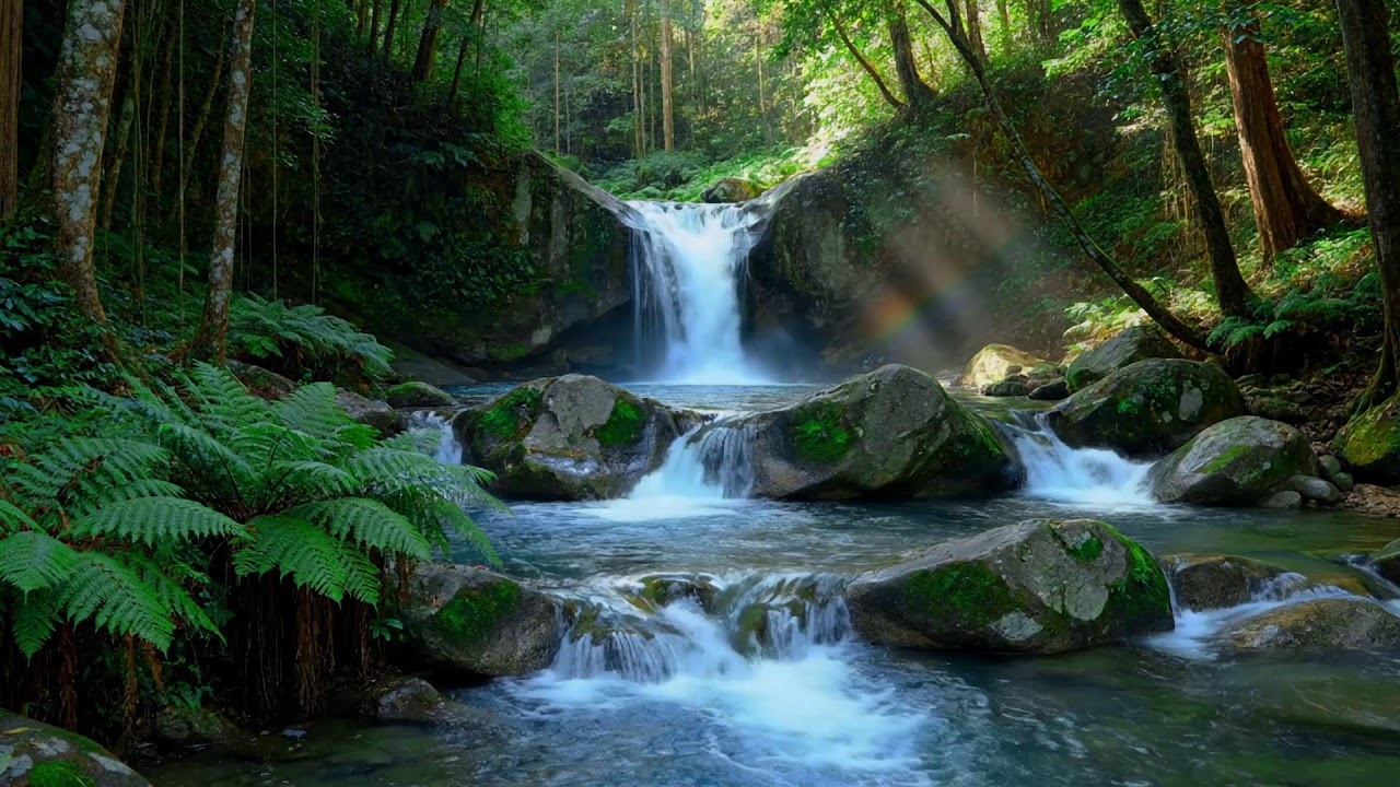 Lush Greenery & Slow River Flow - 24/7 [Ultra HD]