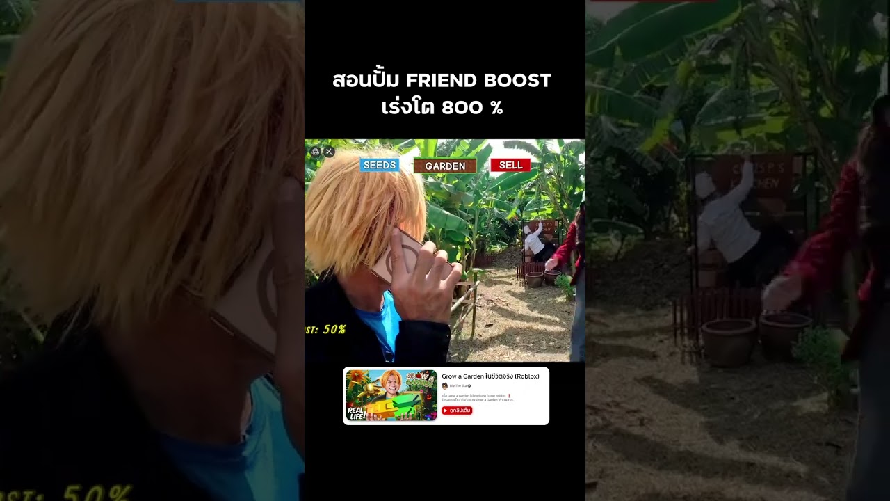 สอนปั้ม Friend Boost +800% (แมพ Grow a Garden) 💪🏻😁💪🏻 #growagarden #roblox #reallife  #bietheska